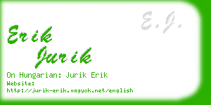 erik jurik business card